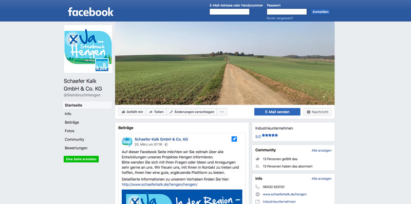 Teaser Facebook-Seite